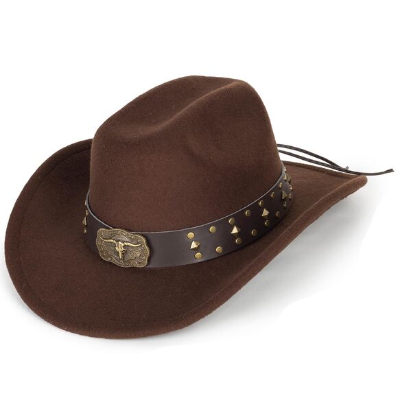 4882 Felt Fedora Western Cowboy Hat For Women Men main image 8